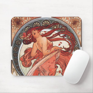 Alphonse Mucha Tanz 1898 Art Nouveau Vintage Mousepad