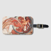 Alphonse Mucha Tanz 1898 Jugendstil Vintag Gepäckanhänger (Vorderseite (Horizontal))