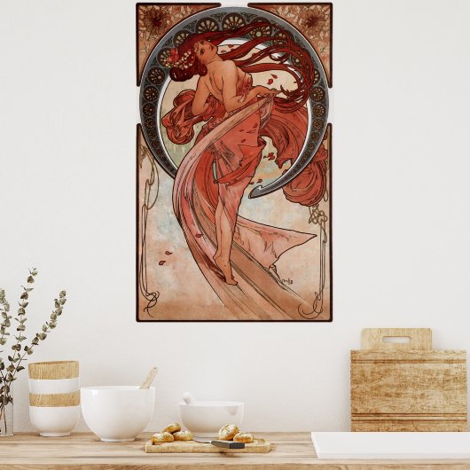Alphonse Mucha, Tanz. Poster (Küche)