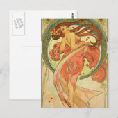 Alphonse Mucha - Tanz Postkarte (Vorne/Hinten)