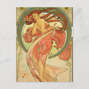 Alphonse Mucha - Tanz Postkarte