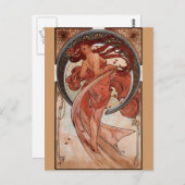 Alphonse Mucha, "Tanz" Postkarte (Vorne/Hinten)