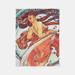 Alphonse Mucha Tanz Vintage Art Nouveau Gemälde Fleecedecke