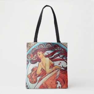 Alphonse Mucha Tanz Vintage Art Nouveau Gemälde Tasche
