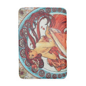 Alphonse Mucha Tanz Vintage Jugendstil-Malerei Badematte (Vorderseite Vertikal)