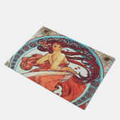 Alphonse Mucha Tanz Vintage Jugendstil-Malerei Fußmatte (Schrägansicht)