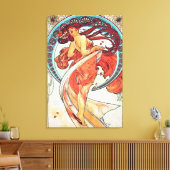 Alphonse Mucha Tanz Vintage Jugendstil-Malerei Leinwanddruck (Insitu (Wohnzimmer))