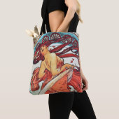 Alphonse Mucha Tanz Vintage Jugendstil-Malerei Tasche (Von Nahem)