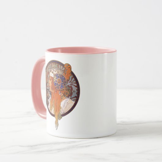 Alphonse Mucha Tasse (Vorderseite Links)