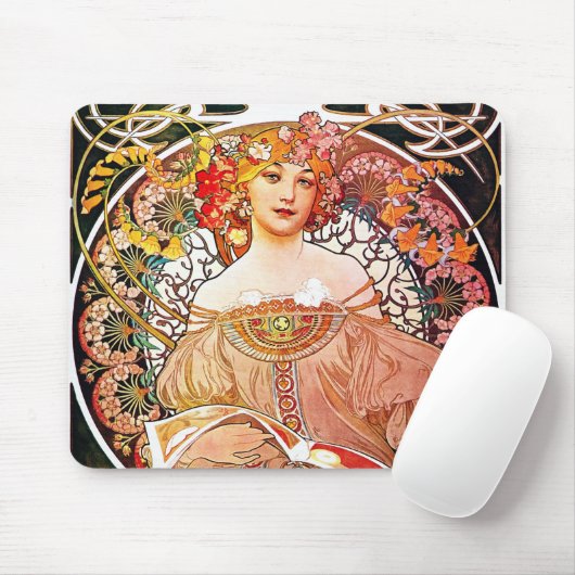 Alphonse Mucha Taydream Vintages Jugendstil Mousepad (Mit Mouse)