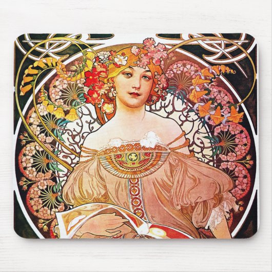 Alphonse Mucha Taydream Vintages Jugendstil Mousepad (Vorne)