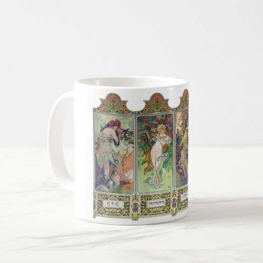 Alphonse Mucha , The four seasons Kaffeetasse (Vorderseite Links)