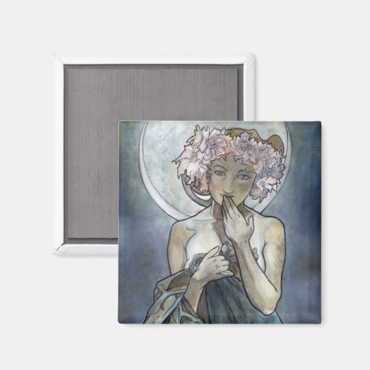 Alphonse Mucha ~ The Moon Magnet (Vorderseite/Rückseite)