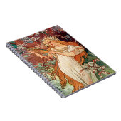 Alphonse Mucha, The Seasons (1896) Spring Notizblock (Rechte Seite)