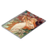 Alphonse Mucha, The Seasons (1896) Spring Notizblock (Linke Seite)