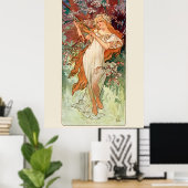 Alphonse Mucha, The Seasons (1896) Spring Poster (Heimbüro)