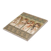 Alphonse Mucha The Seasons 1897 Art Nouveau Fliese (Seite)