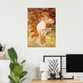 Alphonse Mucha - The spring - The Seasons Poster (Heimbüro)