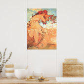 Alphonse Mucha - The Summer - The Seasons Poster (Küche)