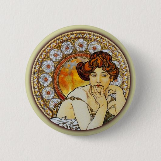 Alphonse Mucha - Topaz Button (Vorderseite)