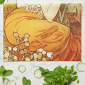 Alphonse Mucha Topaz-Geschirrtuch Handtuch (Gefaltet)