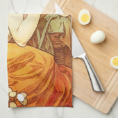 Alphonse Mucha Topaz-Geschirrtuch Handtuch (Viertel Falte)