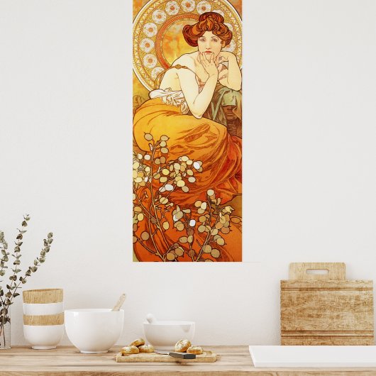 Alphonse Mucha Topaz Poster (Küche)