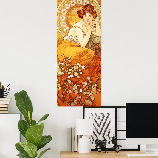 Alphonse Mucha Topaz Poster (Heimbüro)