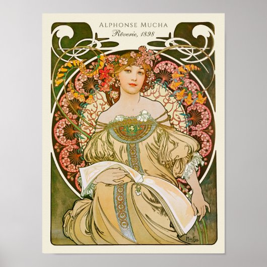 Alphonse Mucha Träverie Daydream CC0879 Art Nouvel Poster (Vorne)