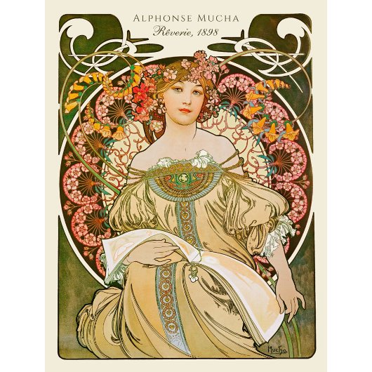 Alphonse Mucha Träverie Daydream CC0879 Art Nouvel Poster