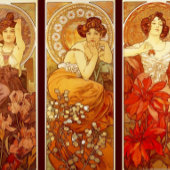 Alphonse Mucha Tri-Blend Shirt