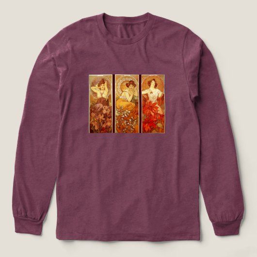 Alphonse Mucha Tri-Blend Shirt (Design Vorderseite)
