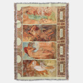 Alphonse Mucha vier Jahreszeit-Kunst Nouveau Decke (Vorderseite Vertikal)