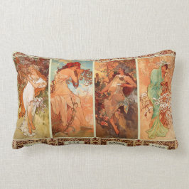 Alphonse Mucha vier Jahreszeit-Kunst Nouveau Lendenkissen