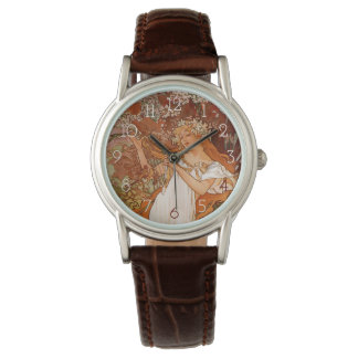 Alphonse Mucha, Vier Jahreszeiten, Frühling Armbanduhr