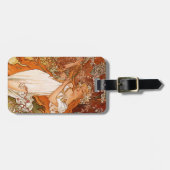 Alphonse Mucha, Vier Jahreszeiten, Frühling Gepäckanhänger (Vorderseite horizontal)