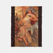 Alphonse Mucha, Vier Jahreszeiten, Herbst Fleecedecke (Vorderseite)