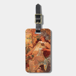 Alphonse Mucha, Vier Jahreszeiten, Herbst Gepäckanhänger