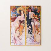 Alphonse Mucha - vier Jahreszeiten Puzzle (Vertikal)