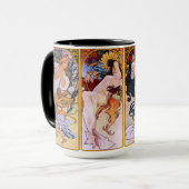 Alphonse Mucha Vier Jahreszeiten Tasse (Vorderseite Links)