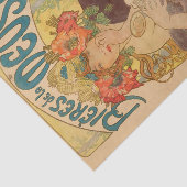 Alphonse Mucha Vintag antikes Dekoupage Papier (Ausschnitt)