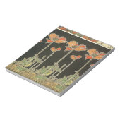 Alphonse Mucha Vintag Popular Art Nouveau Poppies Notizblock (Rotiert)