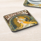 Alphonse Mucha Vintag Whitman's Ad Getränkeuntersetzer (Linke Seite)
