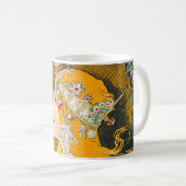 Alphonse Mucha Vintag Whitman's Ad Kaffeetasse (VorderseiteRechts)