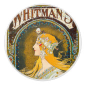 Alphonse Mucha Vintag Whitman's Ad Keramikknauf (Vorderseite)