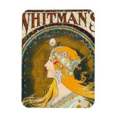 Alphonse Mucha Vintag Whitman's Ad Magnet (Vertikal)