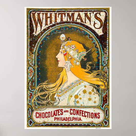 Alphonse Mucha Vintag Whitman's Ad Poster (Vorne)