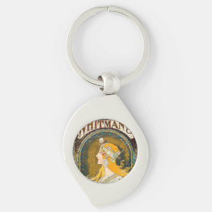 Alphonse Mucha Vintag Whitman's Ad Schlüsselanhänger