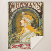Alphonse Mucha Vintag Whitman's Ad Sherpadecke (Vorderseite)