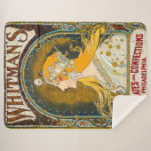 Alphonse Mucha Vintag Whitman's Ad Sherpadecke (Vorderseite (Horizontal))